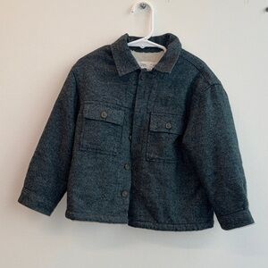 Zara Kids Faux Shearling Lined Overshirt Jacket